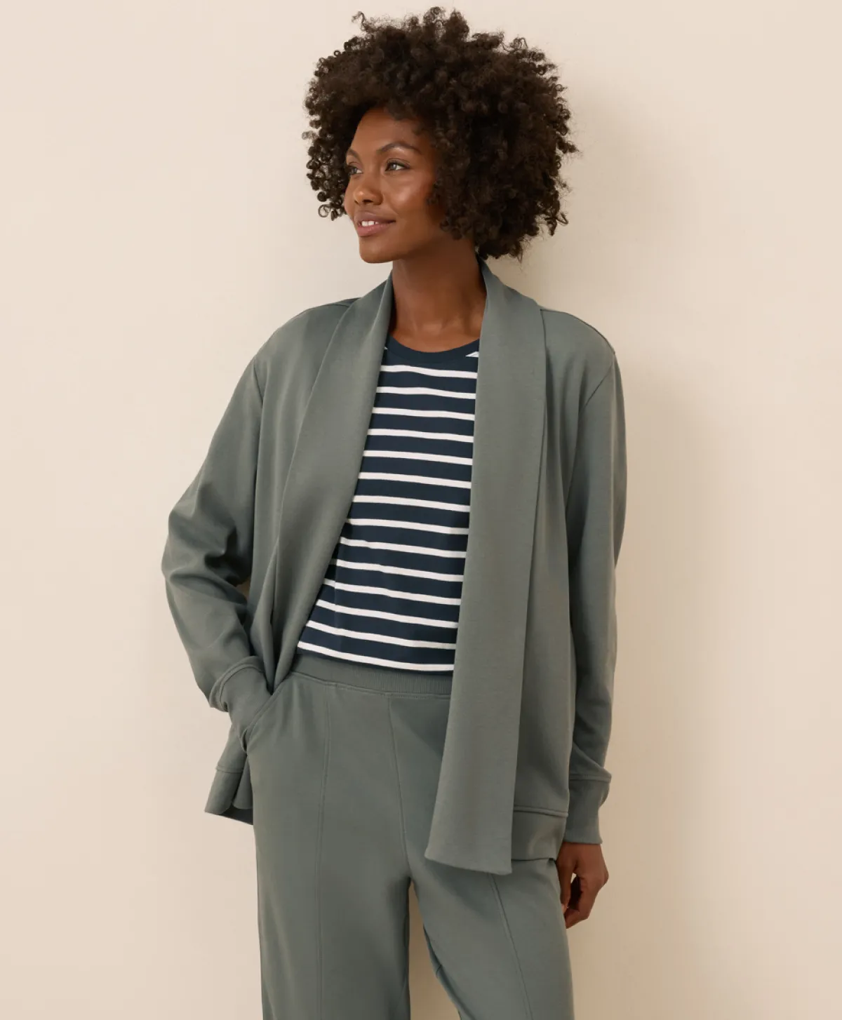 Women Pact Organic Airplane Drape Cardigan