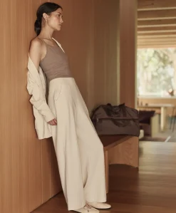 Women Pact Organic Airplane Pintuck Wide Leg Pant