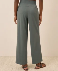 Women Pact Organic Airplane Pintuck Wide Leg Pant