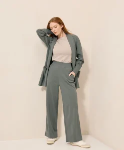 Women Pact Organic Airplane Pintuck Wide Leg Pant