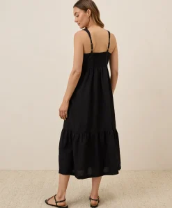 Women Pact Organic Canopy Linen Blend Easy Tank Dress