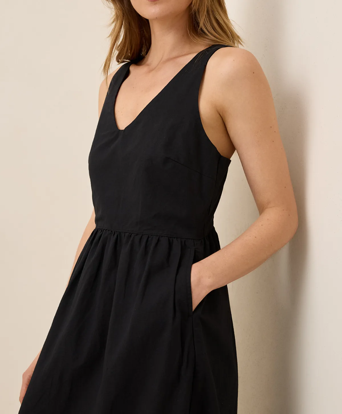 Women Pact Organic Canopy Linen Blend Easy Tank Dress