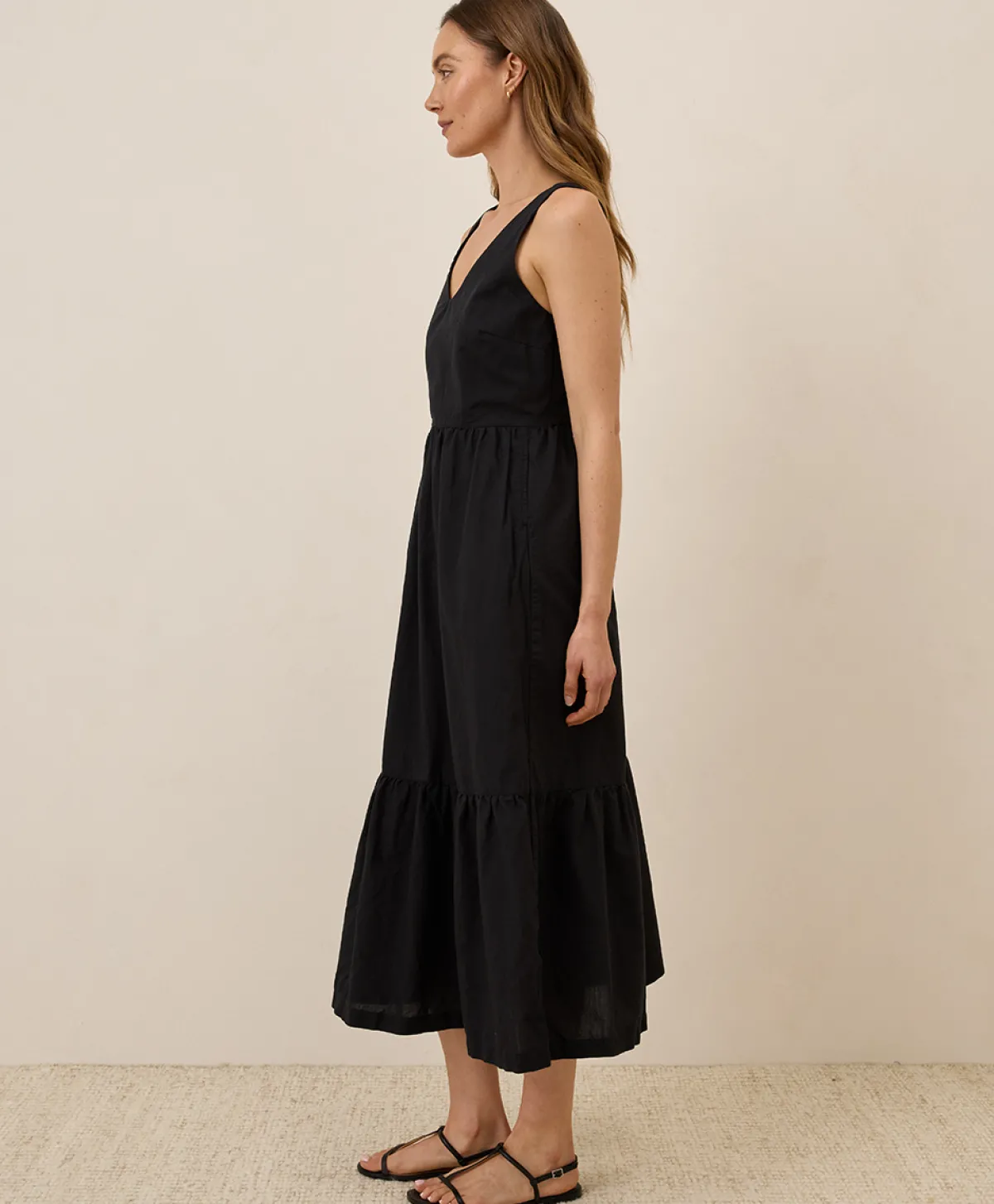Women Pact Organic Canopy Linen Blend Easy Tank Dress