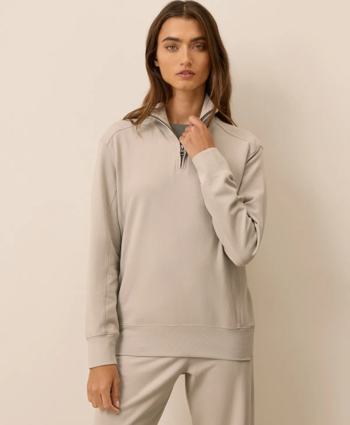 Women Pact Organic Cloudknit Quarter Zip