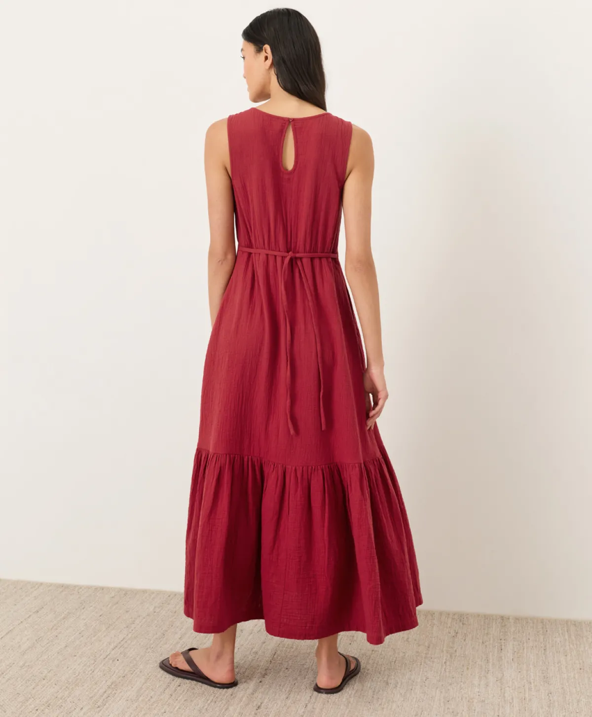 Women Pact Organic Coastal Double Gauze Beach To Brunch Maxi Dress