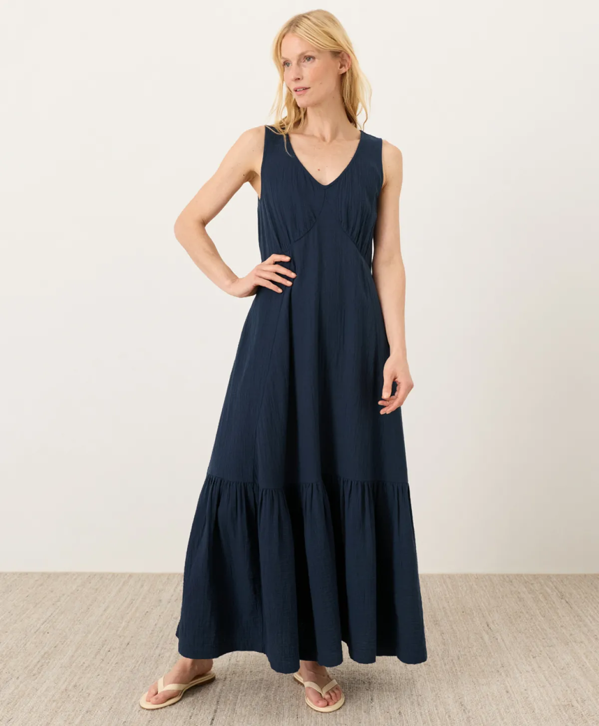 Women Pact Organic Coastal Double Gauze Beach To Brunch Maxi Dress