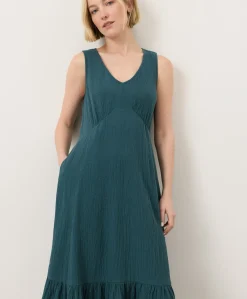 Women Pact Organic Coastal Double Gauze Beach To Brunch Maxi Dress