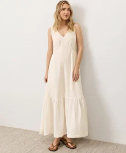 Women Pact Organic Coastal Double Gauze Beach To Brunch Maxi Dress