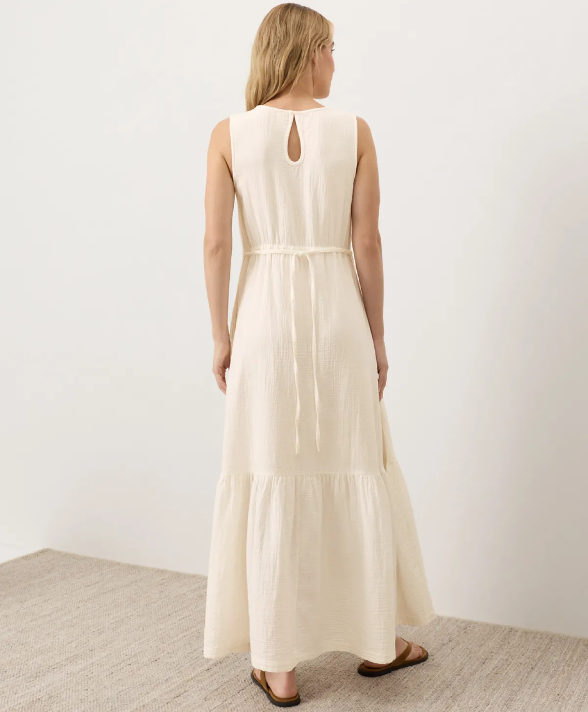 Women Pact Organic Coastal Double Gauze Beach To Brunch Maxi Dress