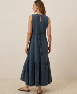 Women Pact Organic Coastal Double Gauze Beach To Brunch Maxi Dress