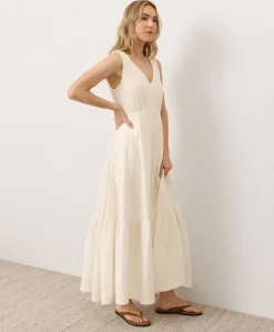 Women Pact Organic Coastal Double Gauze Beach To Brunch Maxi Dress