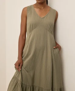 Women Pact Organic Coastal Double Gauze Beach To Brunch Maxi Dress
