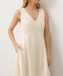 Women Pact Organic Coastal Double Gauze Beach To Brunch Maxi Dress