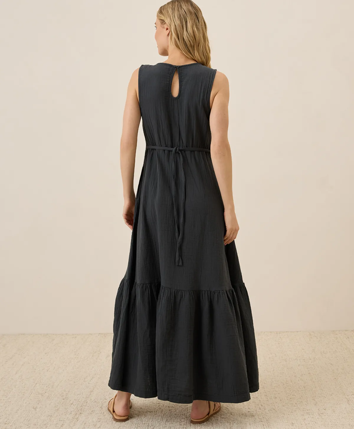 Women Pact Organic Coastal Double Gauze Beach To Brunch Maxi Dress