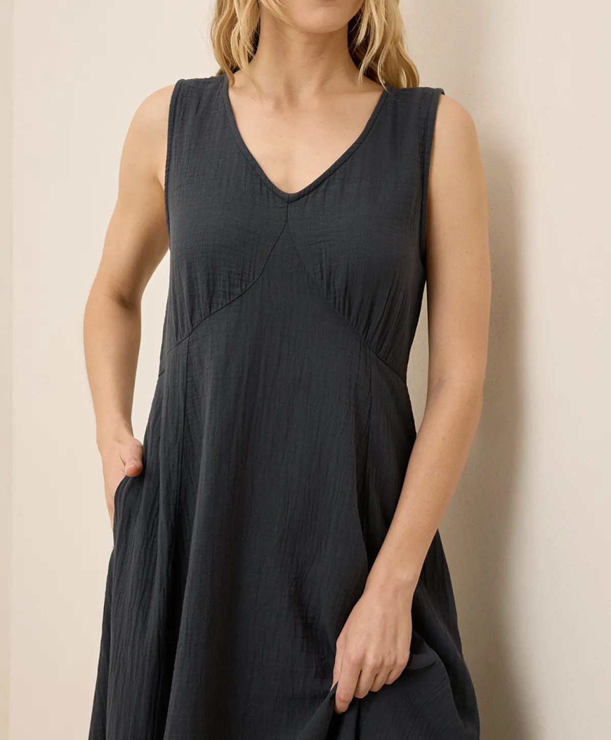 Women Pact Organic Coastal Double Gauze Beach To Brunch Maxi Dress