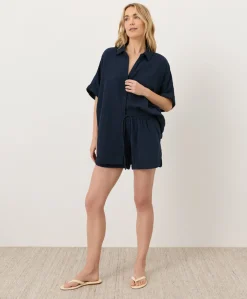 Women Pact Organic Coastal Double Gauze Curved Hem Short