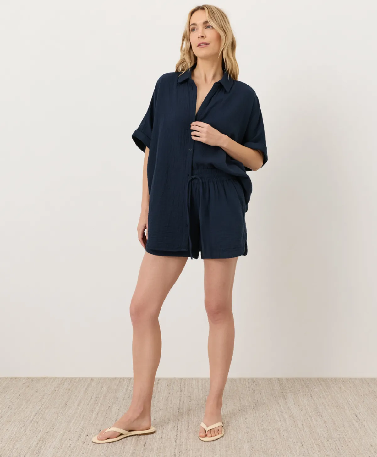 Women Pact Organic Coastal Double Gauze Curved Hem Short