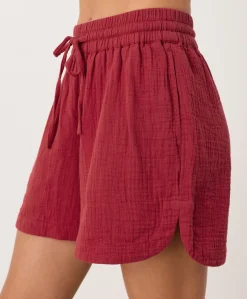 Women Pact Organic Coastal Double Gauze Curved Hem Short