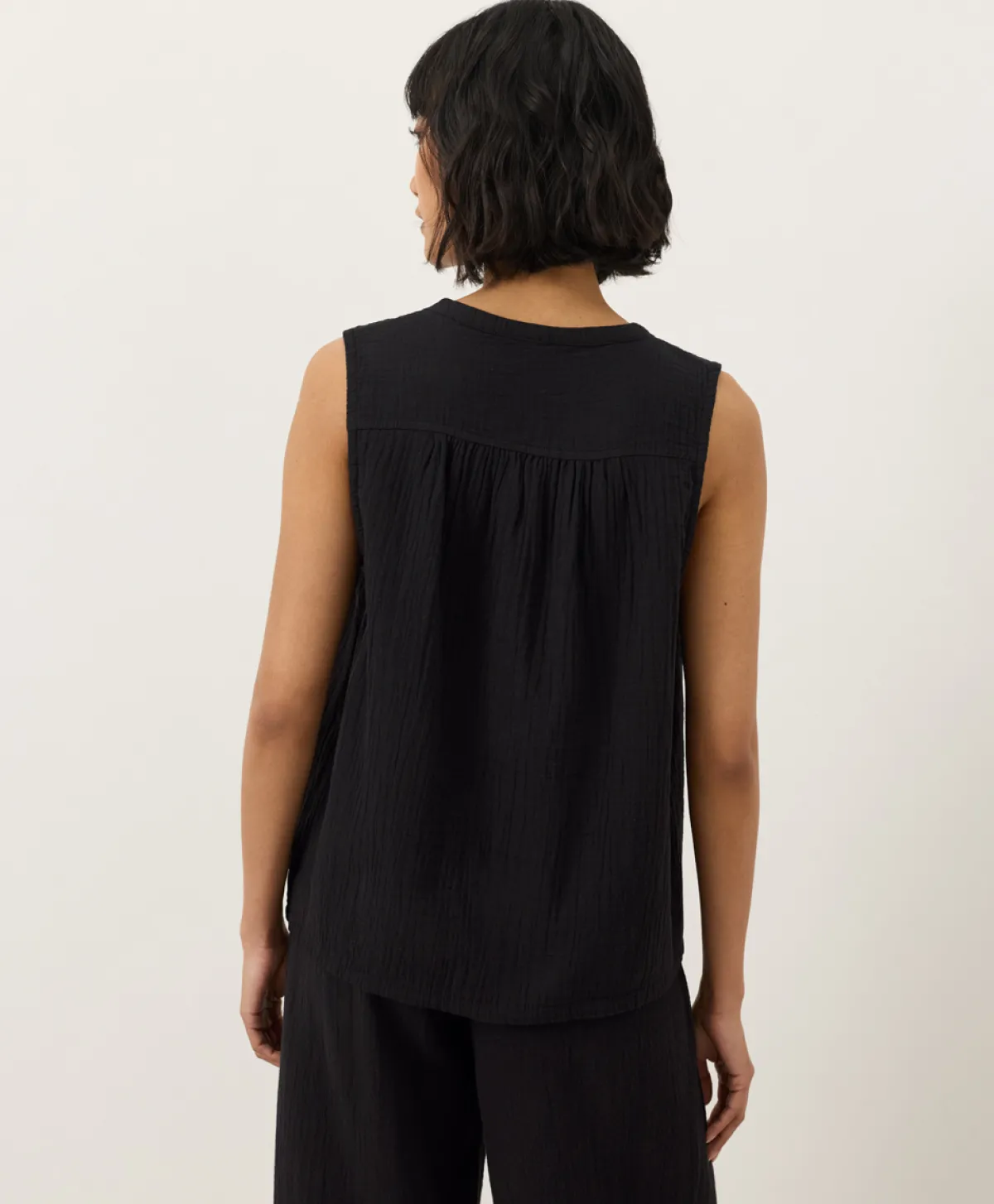 Women Pact Organic Coastal Double Gauze Henley Tank