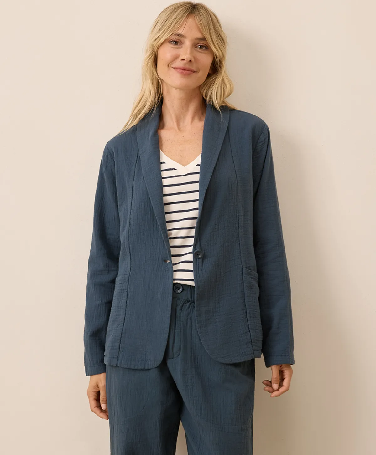 Women Pact Organic Coastal Double Gauze Lined Easy Jacket