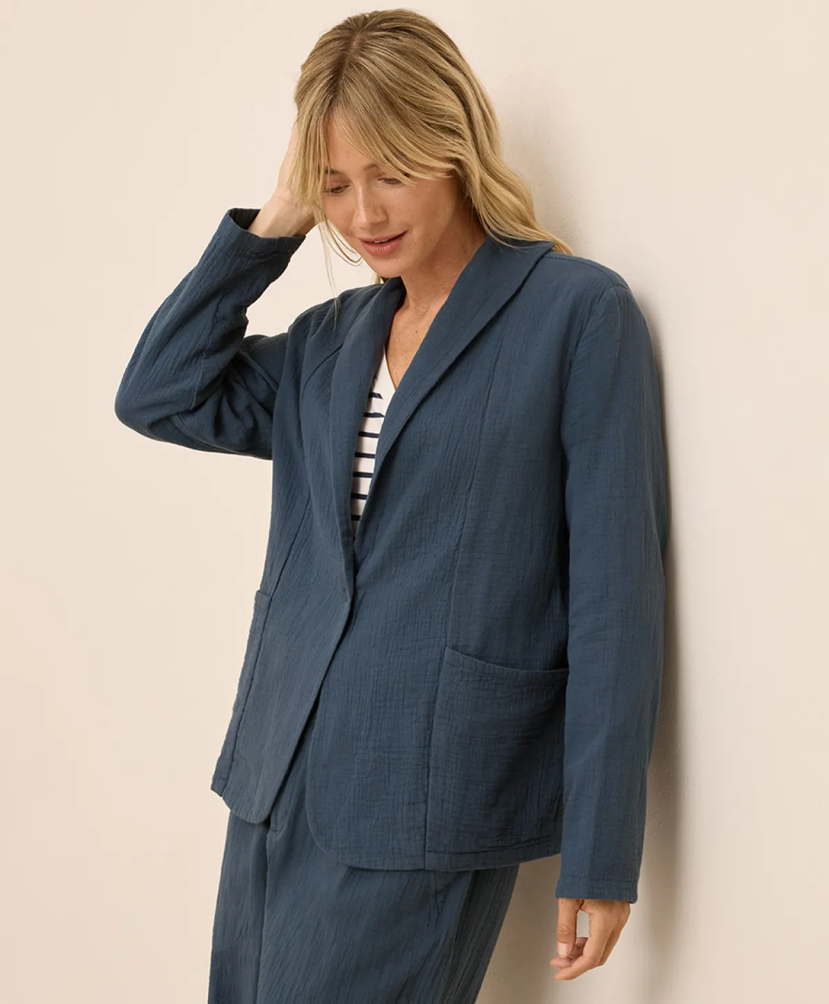 Women Pact Organic Coastal Double Gauze Lined Easy Jacket