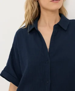 Women Pact Organic Coastal Double Gauze Oversized Shirt