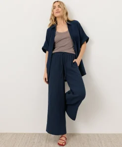 Women Pact Organic Coastal Double Gauze Oversized Shirt