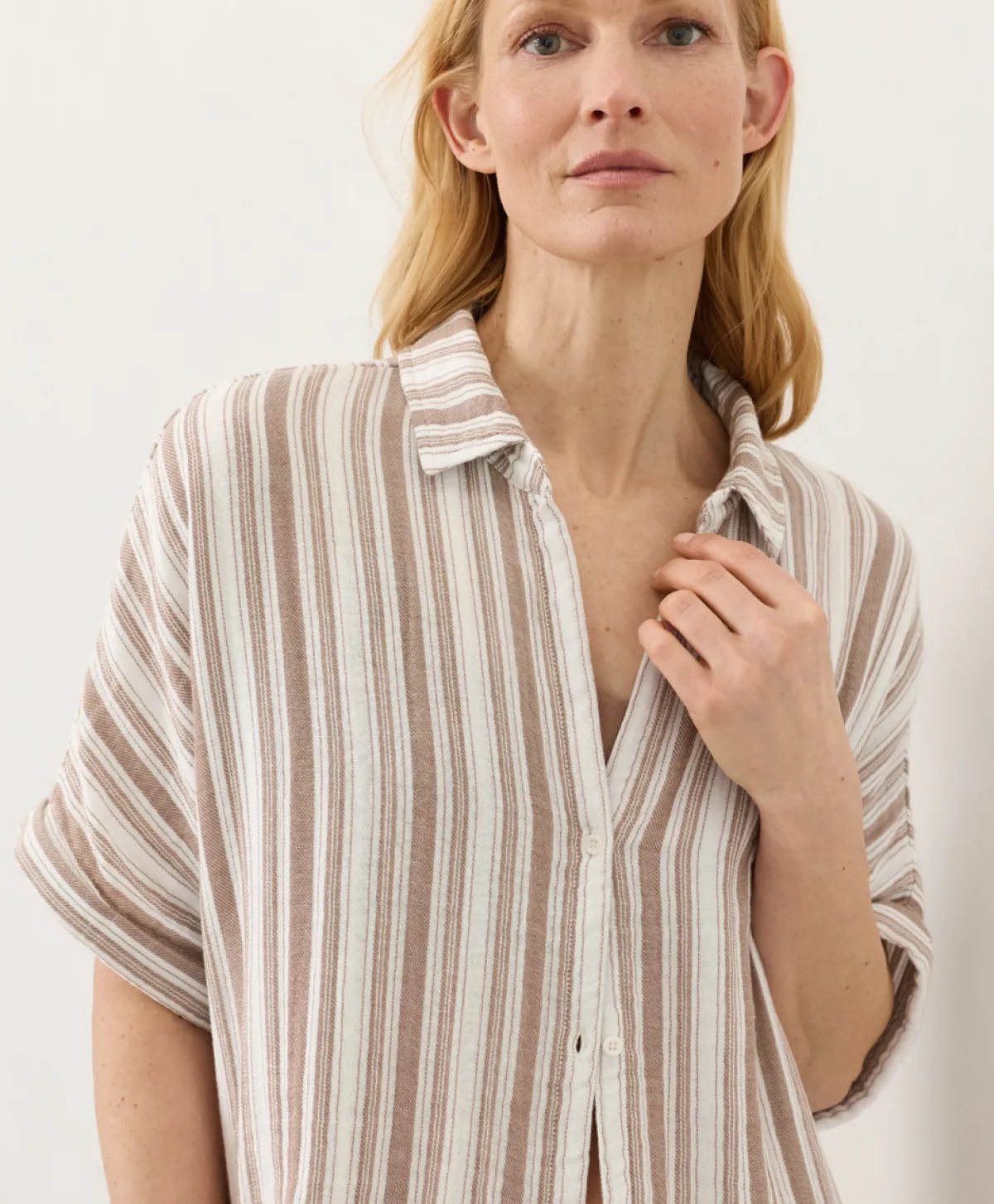 Women Pact Organic Coastal Double Gauze Oversized Shirt