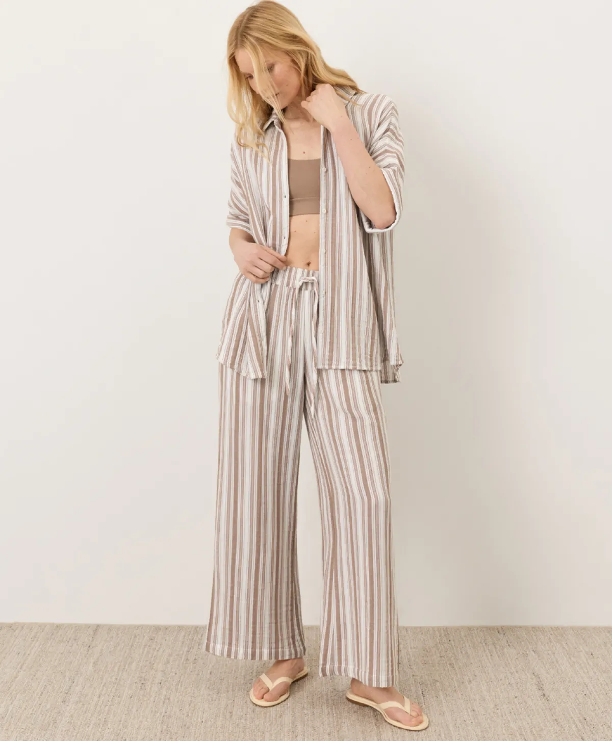 Women Pact Organic Coastal Double Gauze Oversized Shirt
