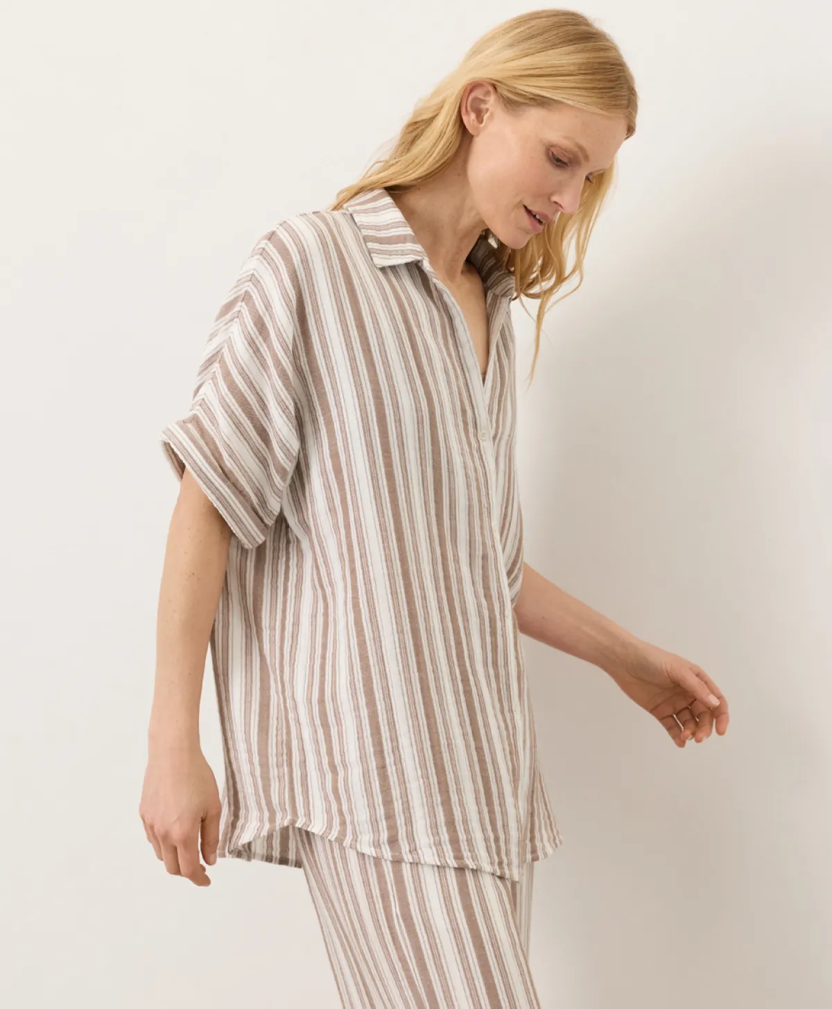 Women Pact Organic Coastal Double Gauze Oversized Shirt