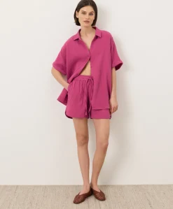 Women Pact Organic Coastal Double Gauze Oversized Shirt