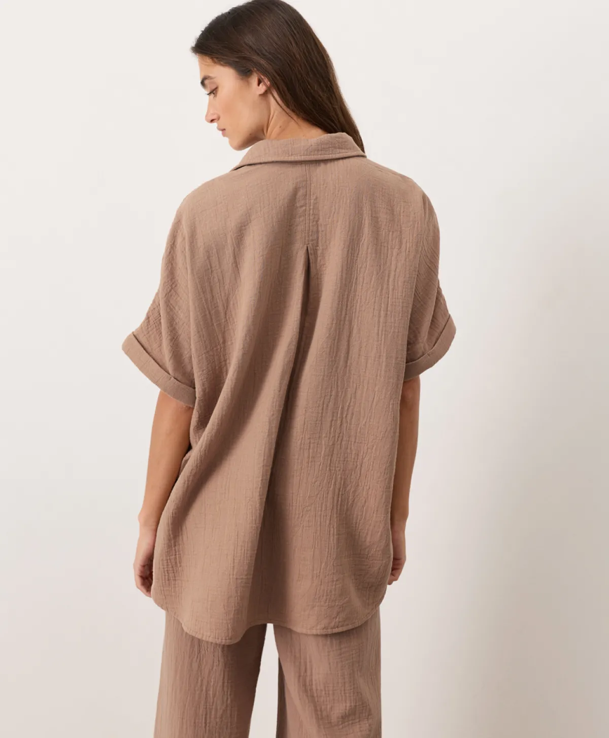 Women Pact Organic Coastal Double Gauze Oversized Shirt