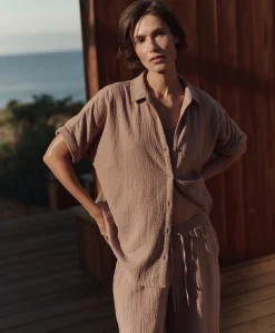 Women Pact Organic Coastal Double Gauze Oversized Shirt