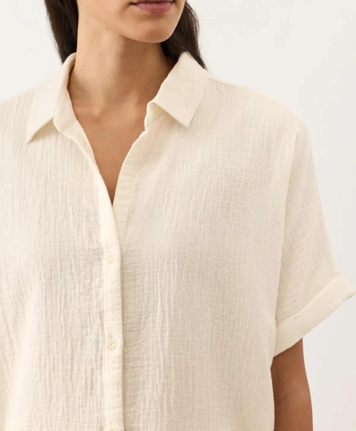 Women Pact Organic Coastal Double Gauze Oversized Shirt