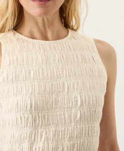 Women Pact Organic Coastal Double Gauze Smocked Dress