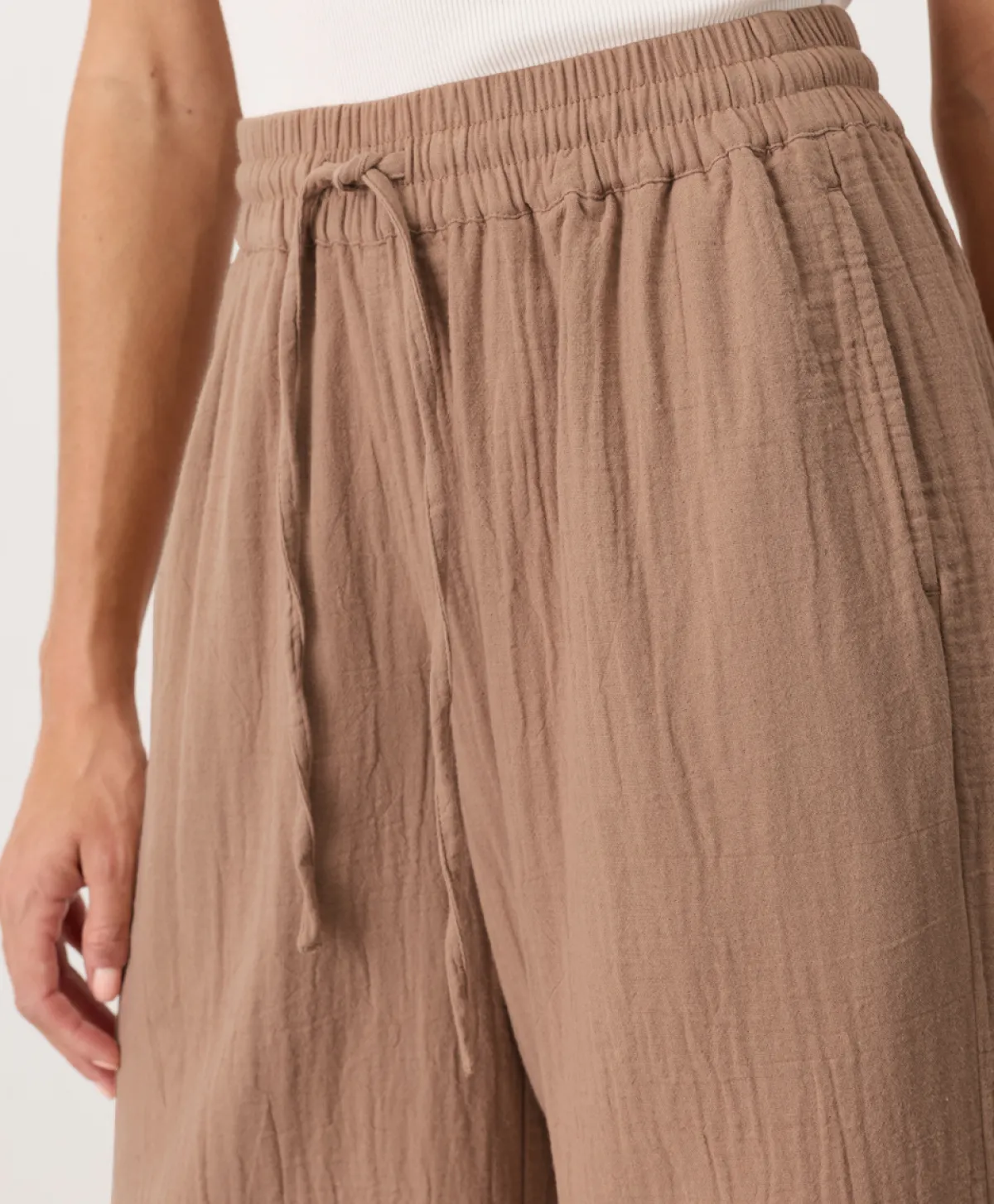 Women Pact Organic Coastal Double Gauze Split Hem Pant