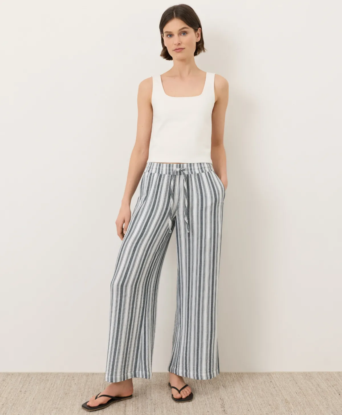 Women Pact Organic Coastal Double Gauze Split Hem Pant