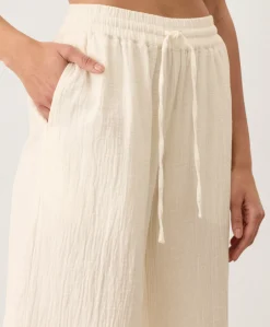 Women Pact Organic Coastal Double Gauze Split Hem Pant