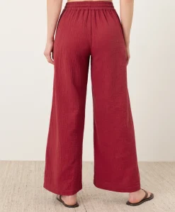 Women Pact Organic Coastal Double Gauze Split Hem Pant