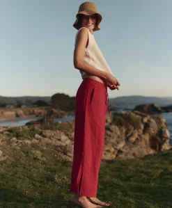 Women Pact Organic Coastal Double Gauze Split Hem Pant