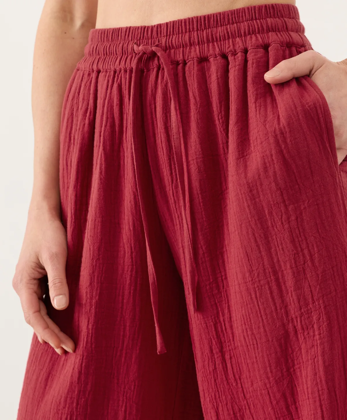 Women Pact Organic Coastal Double Gauze Split Hem Pant
