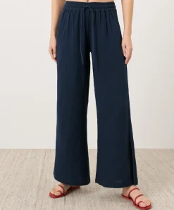 Women Pact Organic Coastal Double Gauze Split Hem Pant