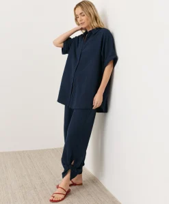 Women Pact Organic Coastal Double Gauze Split Hem Pant