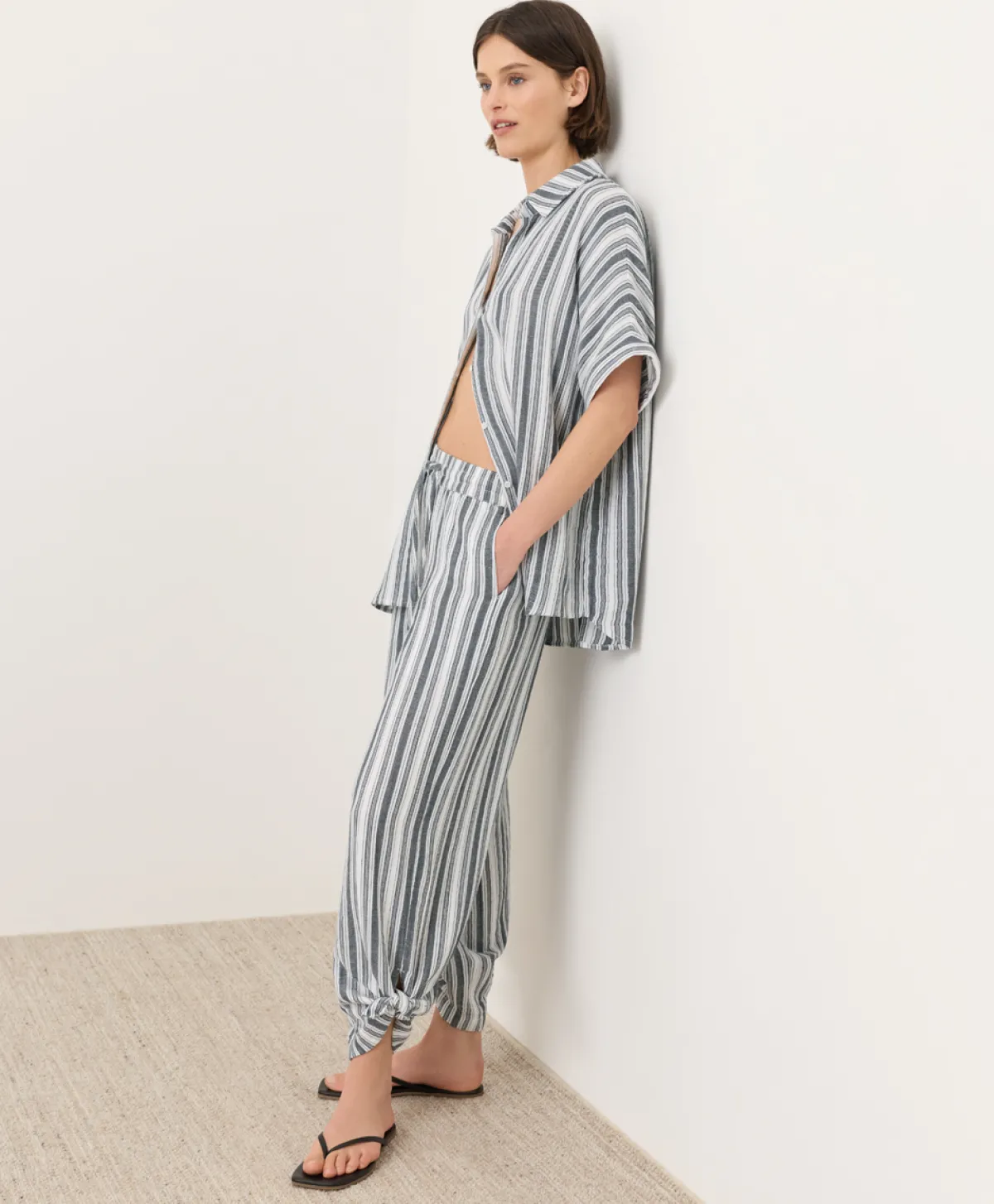 Women Pact Organic Coastal Double Gauze Split Hem Pant