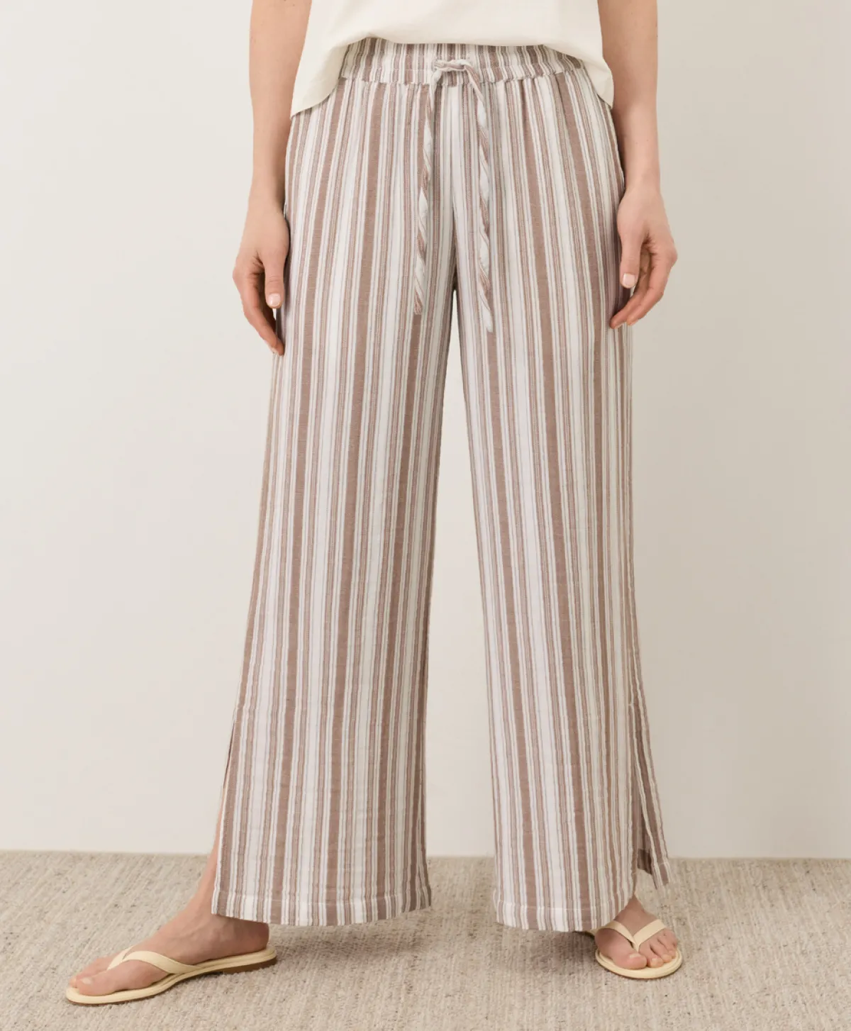 Women Pact Organic Coastal Double Gauze Split Hem Pant