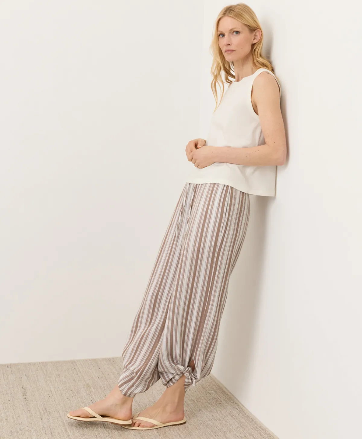 Women Pact Organic Coastal Double Gauze Split Hem Pant