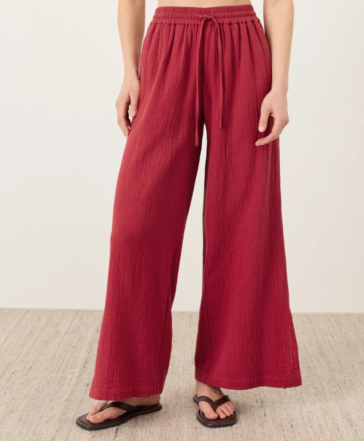 Women Pact Organic Coastal Double Gauze Split Hem Pant