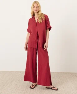 Women Pact Organic Coastal Double Gauze Split Hem Pant