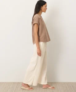 Women Pact Organic Coastal Double Gauze Split Hem Pant