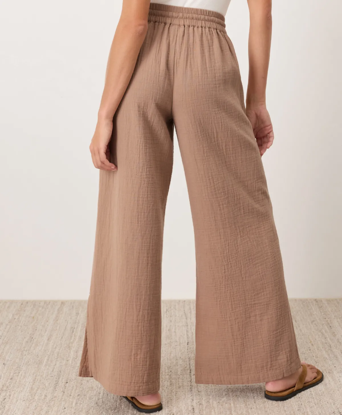 Women Pact Organic Coastal Double Gauze Split Hem Pant